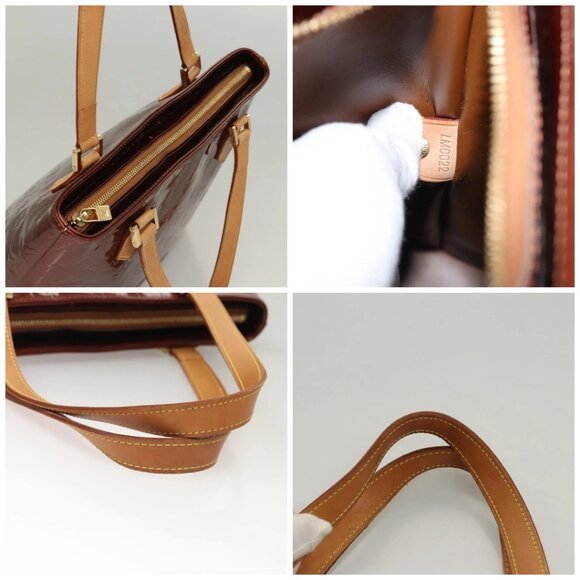 LOUIS VUITTON Monogram Vernis Houston Hand Bag Bronze M91122 LV Auth hk2663 - Picture 16 of 16